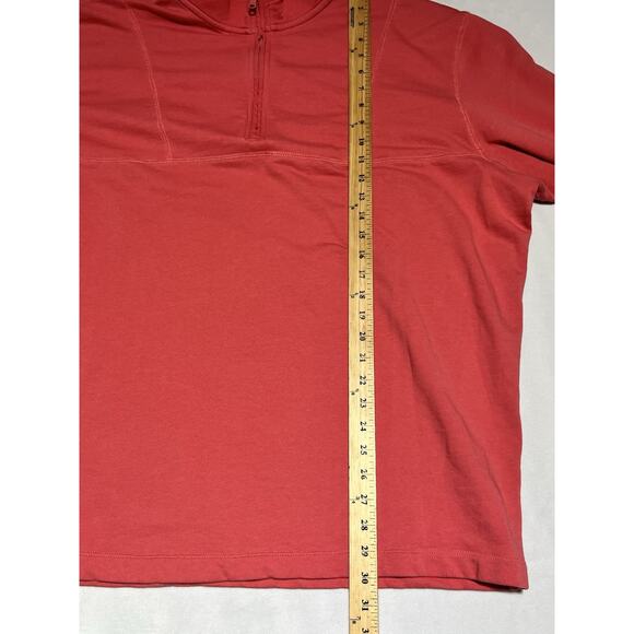 Vineyard Vines Long Sleeve Pullover Shirt Mens XXL Coral 1/4 Zip Mock Neck - Picture 8 of 12